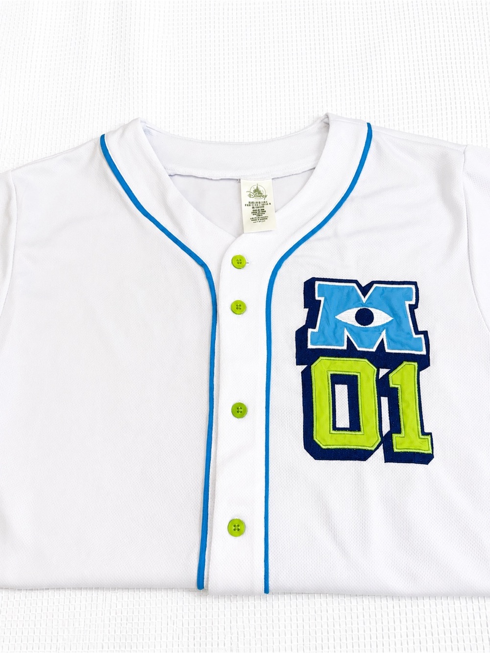 Disney Parks Pixar Monsters Inc Mike WAZOWSKI Baseball Jersey Men's Size L - Picture 2 of 9